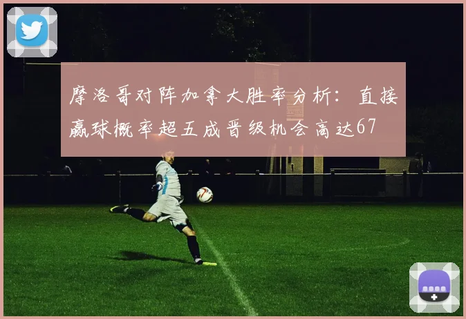 摩洛哥对阵加拿大胜率分析：直接赢球概率超五成晋级机会高达67
